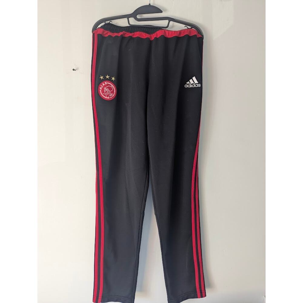 Ajax Amsterdam Track Pants XL Black Red Adidas Climacool Soccer Training 2015